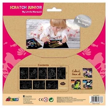 Набор для творчества скретч-арт Avenir Русалки, 8 листов (CH1677) - Pampik - 2