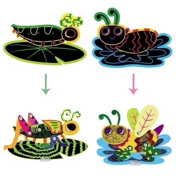 Набор для творчества скретч-арт Avenir Маленькие букашки (CH191684) - Pampik - 3