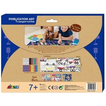 Набір для творчості Avenir Картина за номерами арт-пікселі Транспорт, 1000 елементів (CH191596) - Pampik - 2
