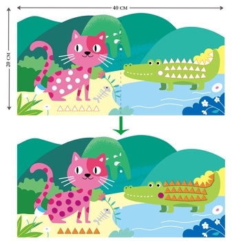 Набір для творчості Avenir Аплікація-мозаїка Дикі тварини, 600 елементів (CH191593) - Pampik - 8