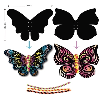 Набор для творчества скретч-арт Avenir Бабочки, 4 листа (CH1318) - Pampik - 3