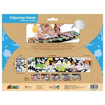 Набір для малювання Avenir Гігантська вельвет-розмальовування Динозавр (CH191695) - Pampik - 2