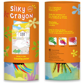 Набор для творчества Avenir Шелковые карандаши Тукан, 12 цветов (BTS196005) - Pampik - 2