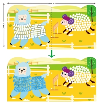 Набір для творчості Avenir Аплікація-мозаїка Фермерські тварини, 600 елементів (CH191592) - Pampik - 4