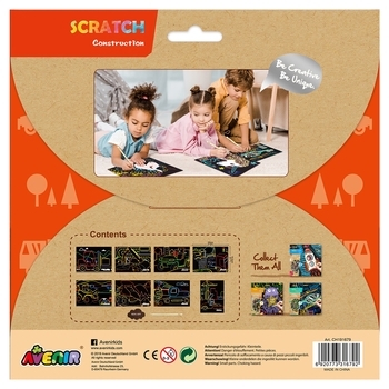 Набор для творчества скретч-арт Avenir Строительство, 8 листов (CH191679) - Pampik - 2