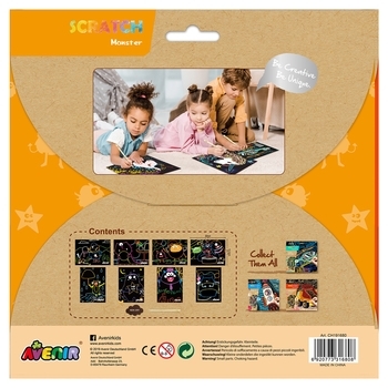 Набор для творчества скретч-арт Avenir Монстр, 8 листов (CH191680) - Pampik - 7