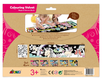 Набір для малювання Avenir Гігантська вельвет-розмальовування Єдиноріг (CH191690) - Pampik - 2