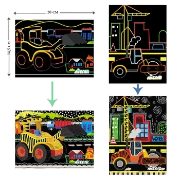 Набор для творчества скретч-арт Avenir Строительство, 8 листов (CH191679) - Pampik - 5