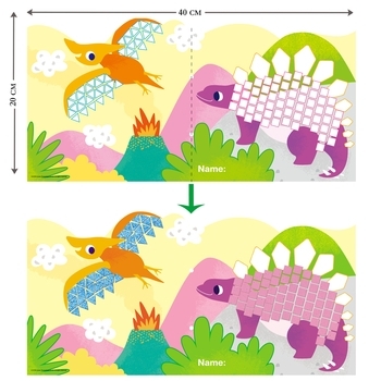 Набір для творчості Avenir Аплікація-мозаїка Динозаври, 600 елементів (CH191594) - Pampik - 6