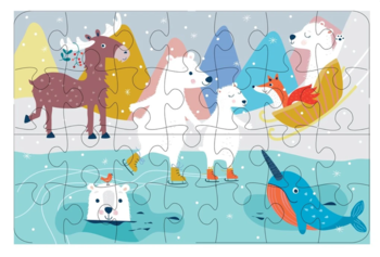 Пазл Avenir Полярний ведмедик, 28 шт. (PZ195048) - Pampik - 3