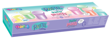 Гуаш CoolPack Пастель, 12 кольорів по 20 мл, без пензлика (87812PTR) - Pampik