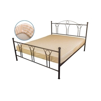 Простирадло на резинці Руно Смужка, бязь, 200х90 см, бежевий (503.116_Бежева смужка) - Pampik