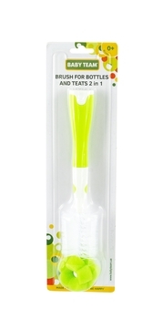 Йоржик для пляшечок і сосок Baby Team, 2 в 1, зелений (1601) - Pampik - 2