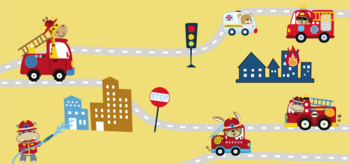 Розмальовки, аплікації, завдання. Пожежний патруль. 40 наліпок - Pampik - 2