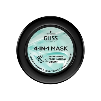 Маска для волосся 4 в 1 Gliss Kur Performance Treat Зволоження, для пошкоджених, сухих волосся, 400 мл - Pampik - 2