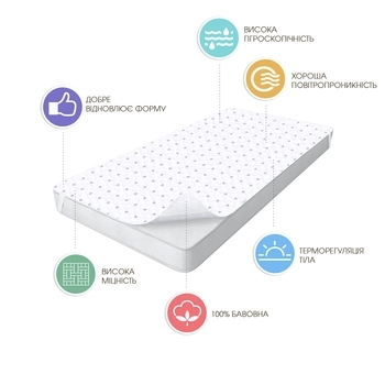 Наматрасник стеганый Cosas Звезды, 200х90 см, белый - Pampik - 4