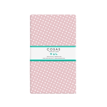 Простирадло на резинці Cosas Преміум Горох, 120х60 см, рожевий - Pampik
