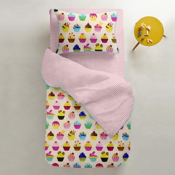 Простирадло на резинці Cosas Преміум Горох, 120х60 см, рожевий - Pampik - 3