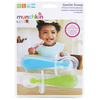Силіконові ложки Munchkin Gentle Scoop, блакитний з зеленим, 2 шт. (27147.01) - Pampik - 3