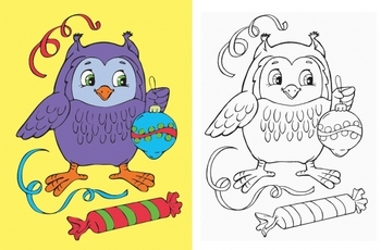 Подивись і розфарбуй. Новий рік - Pampik - 2