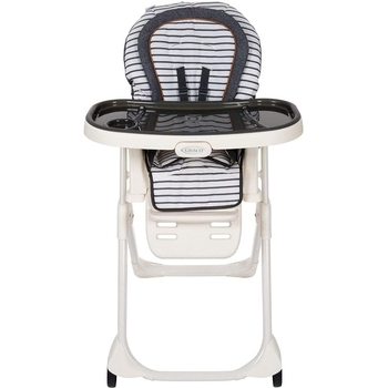 Стільчик для годування 3 в 1 Graco Table2Boost Brettons Stripes, синій в смужку (3K999BTSEU) - Pampik