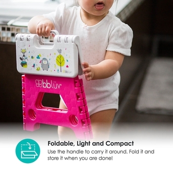 Стільчик підставка дитячий у ванну, складаний bbluv™ Stëp, рожевий (B0114-P) - Pampik - 2