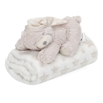 Плед Interbaby Flecce plush toy bear sleep beige, бежевий (8100266) - Pampik