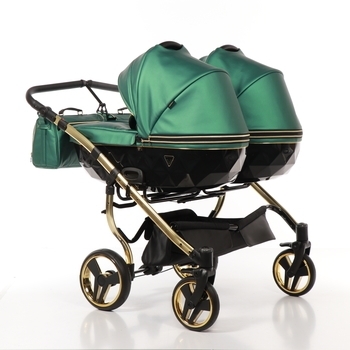 Універсальна коляска для двійні 2 в 1 Junama Fluo line Duo 02, зелений (J-Fl-DUO-02) - Pampik - 4