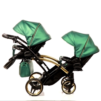 Універсальна коляска для двійні 2 в 1 Junama Fluo line Duo Slim 02, зелений (J-Fl-DUOs-02) - Pampik - 8