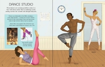 Детская книга Usborne Книга с наклейками. Мода 1980-х, англ. язык - Pampik - 4