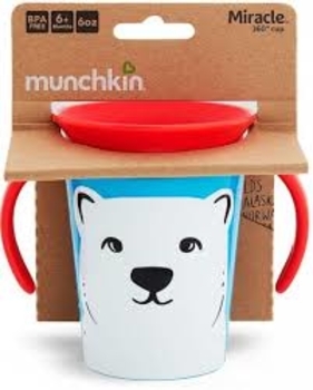 Чашка-непроливайка Munchkin Miracle 360° Trainer cup Білий ведмідь, 177 мл, білий із синім (051776) - Pampik - 5