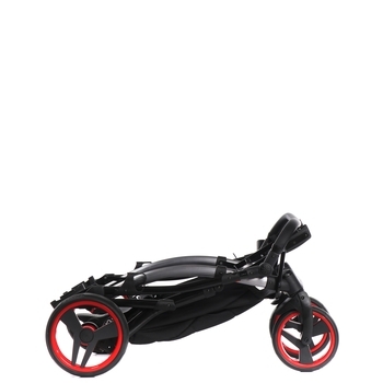 Універсальна коляска для двійні 2 в 1 Junama Diamond S-line Duo Slim 01, чорний з червоним (JD-SL-DUOs-01) - Pampik - 13