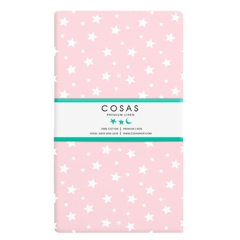 Простирадло на резинці Cosas Зигзаг, ранфорс, 200х90х20 см, білий з сірим - Pampik