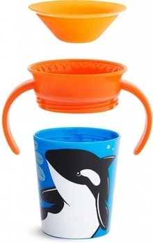 Чашка-непроливайка Munchkin Miracle 360° Trainer cup Косатка, 177 мл, синій (051775) - Pampik - 4