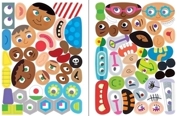 Дитяча книга Usborne Книга з наклейками Смішні обличчя, англ. мова - Сем Сміт - Pampik - 4