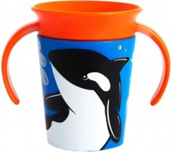 Чашка-непроливайка Munchkin Miracle 360° Trainer cup Косатка, 177 мл, синій (051775) - Pampik