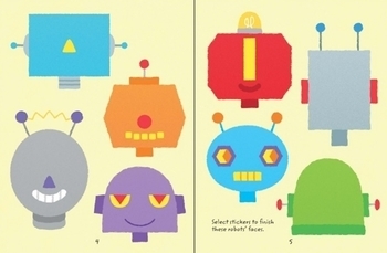 Дитяча книга Usborne Книга з наклейками Смішні обличчя, англ. мова - Сем Сміт - Pampik - 3