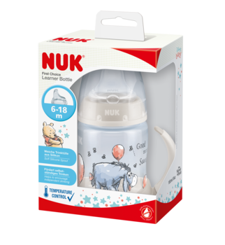Поїльник з ручками Nuk First Choice Disney, з силіконовою насадкою, 150 мл, сірий (10215267/3) - Pampik - 2