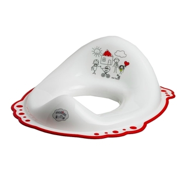 Накладка на унітаз з резинками Maltex Сім'я, білий (3910566) - Pampik