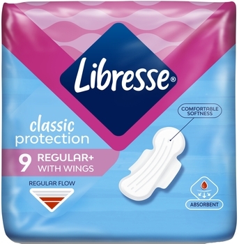 Гигиенические прокладки Libresse Classic Protection Regular, 9 шт. - Pampik