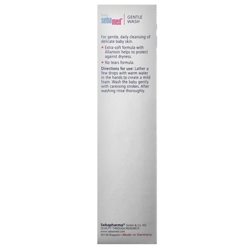 Деликатная эмульсия для умывания для тела и волос Sebamed Extra Soft Ph 5.5 Baby Wash, 200 мл - Pampik - 3