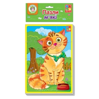 М'які пазли Vladi Toys Кіт та Собака, 12 елементів (VT1103-43) - Pampik - 2