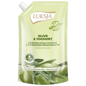 Рідке крем-мило Luksja Olive & Yoghurt, м'яка упаковка, 400 мл - Pampik