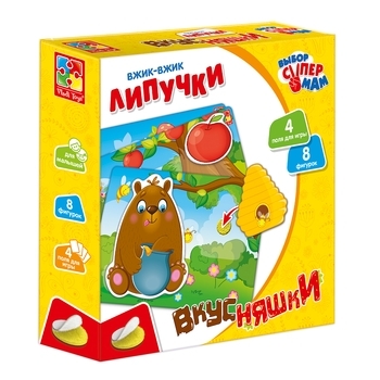 Развивающая игра Vladi Toys Вжик-вжик. Липучки. Вкусняшки (VT1302-22) - Pampik