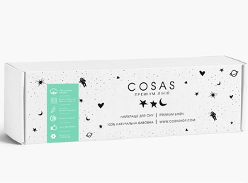 Набір простирадл на резинці Cosas Зорепад і Бежева, ранфорс, 200х90 см, білий, бежевий, 2 шт. - Pampik - 9