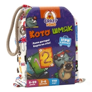 Гра в мішечку Vladi Toys Ігри в догору. Котошмяк, укр. (VT8077-09) - Pampik