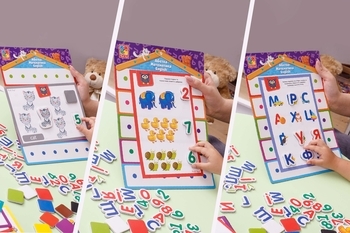 Абетка Математика English Vladi Toys с магнитной доской, укр. язык (VT5412-04) - Pampik - 7