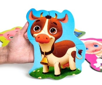 Бебі максі пазли Vladi Toys Малюк зможе Ферма, 12 елементів (VT1722-17) - Pampik - 3