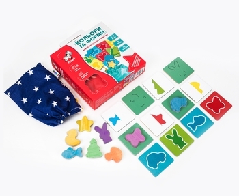 Дерев'яні фігурки в мішечку Vladi Toys Кольори та форми (ZB2001-01) - Pampik - 2