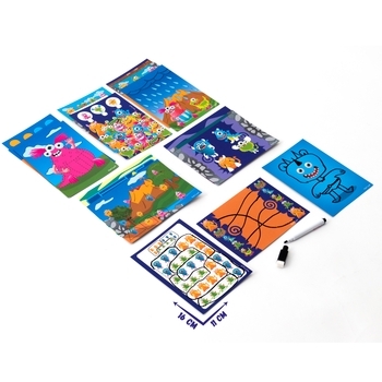 Гра з маркером Vladi Toys Пиши та витирай. Монстрики, укр. (VT5010-18) - Pampik - 2